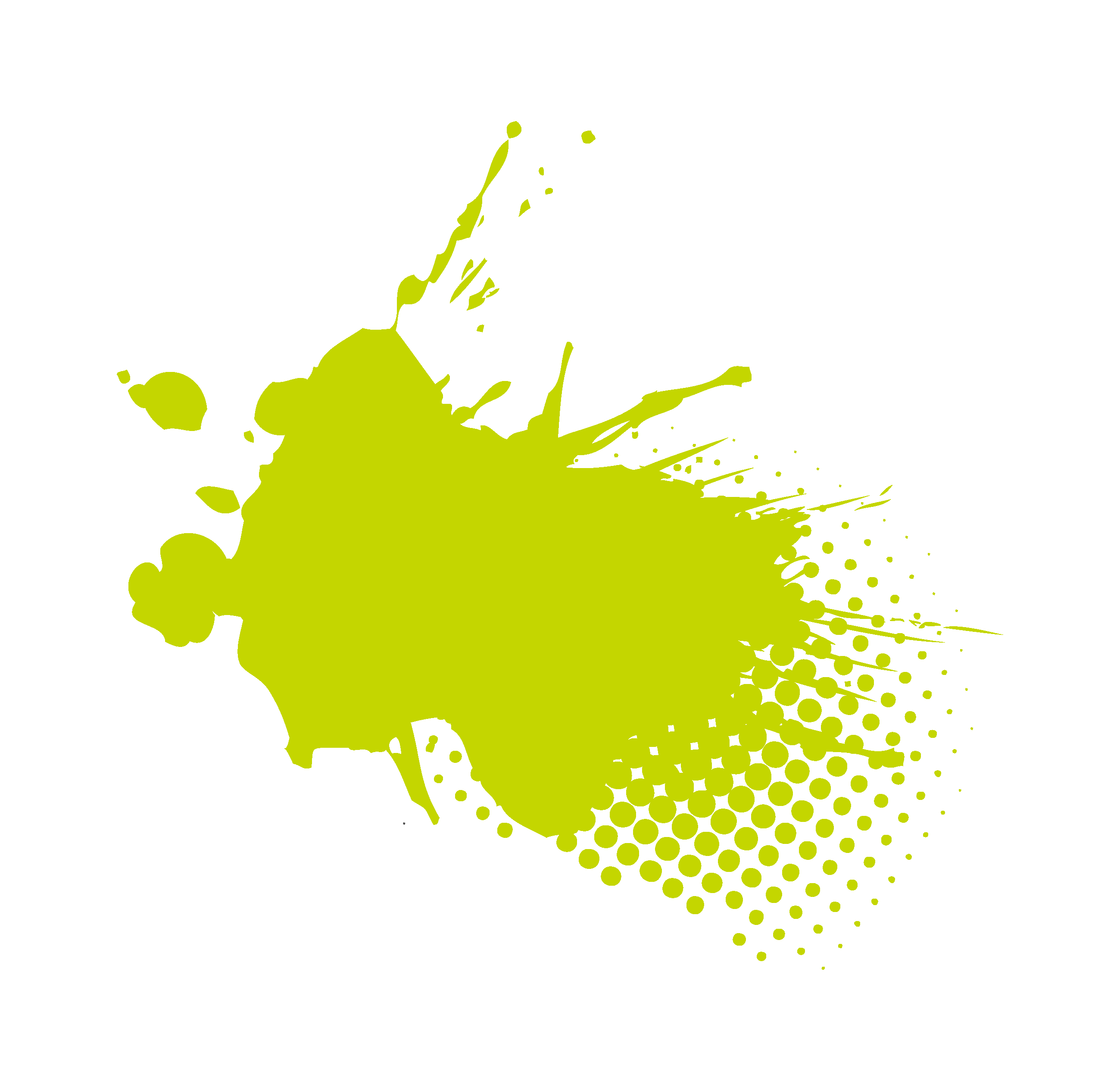Image showing a green decorative paint splat