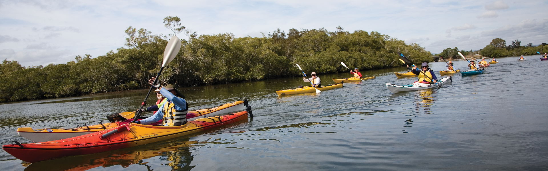 Image showing several people in kayaks